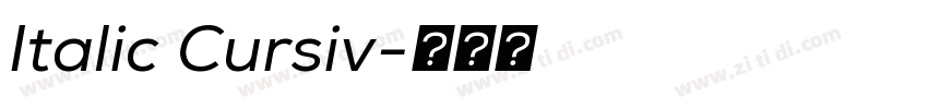 Italic Cursiv字体转换 Italic Cursiv字体转换
